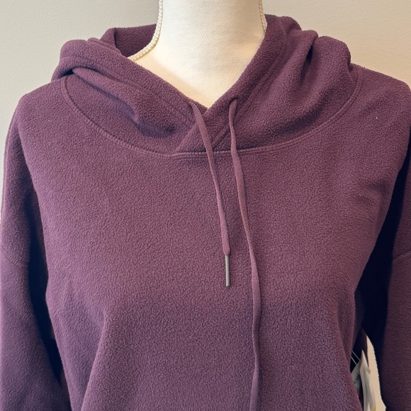 Zella Deep Plum Hooded Long Fleece Sweatshirt - Picture 3 of 12